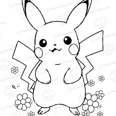 Pikachu Coloring Page
