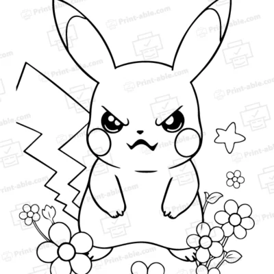 Pikachu Coloring Page