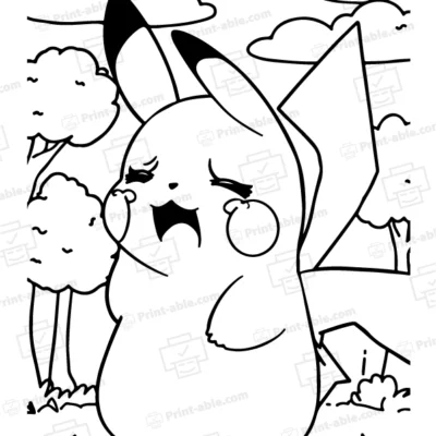 Pikachu Coloring Page