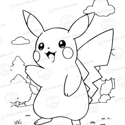 Pikachu Coloring Page
