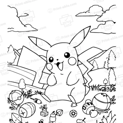 Pikachu Coloring Page