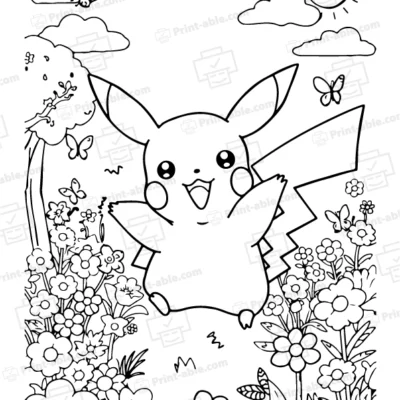 Pikachu Coloring Page