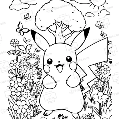 Pikachu Coloring Page