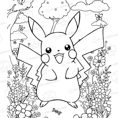 Pikachu Coloring Page