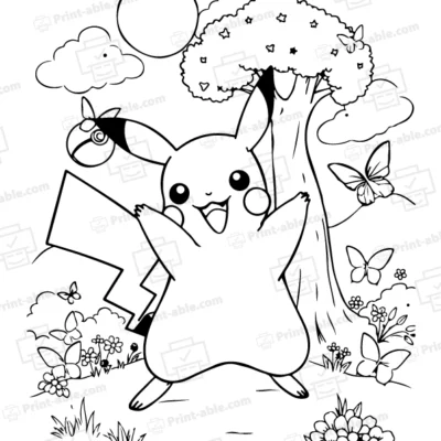 Pikachu Coloring Page