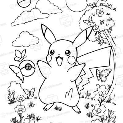 Pikachu Coloring Page