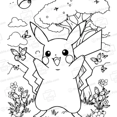 Pikachu Coloring Page