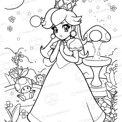 Princess Peach Coloring Page