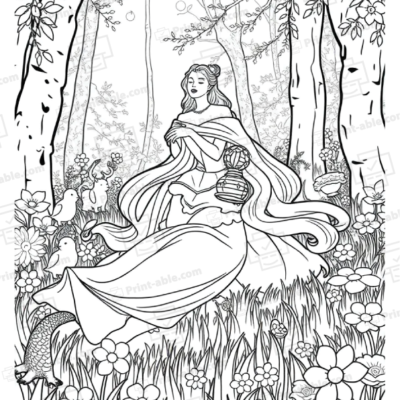 Sleeping Beauty Coloring Page