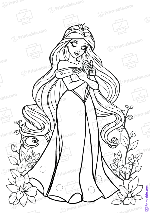 Sleeping Beauty Coloring Page