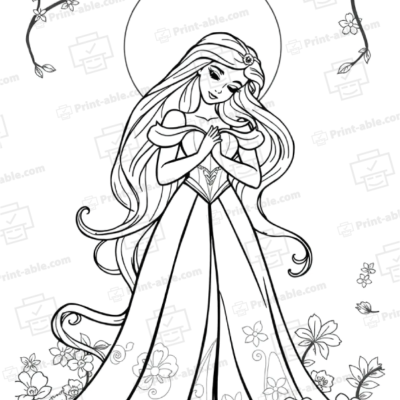 Sleeping Beauty Coloring Page