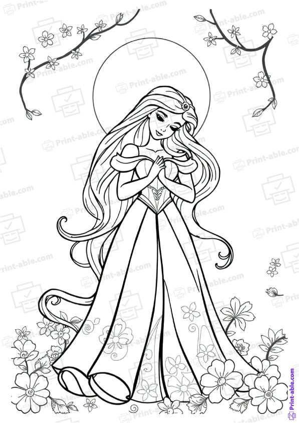 Sleeping Beauty Coloring Page