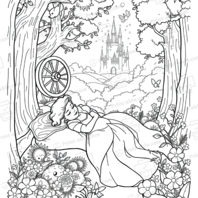 Sleeping Beauty Coloring Page