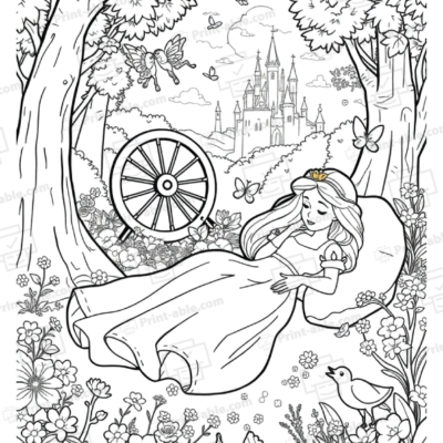 Sleeping Beauty Coloring Page