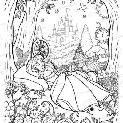 Sleeping Beauty Coloring Page