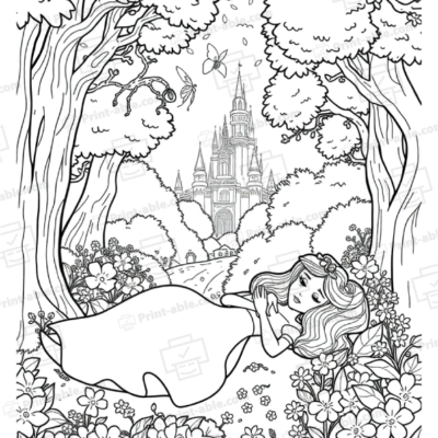 Sleeping Beauty Coloring Page