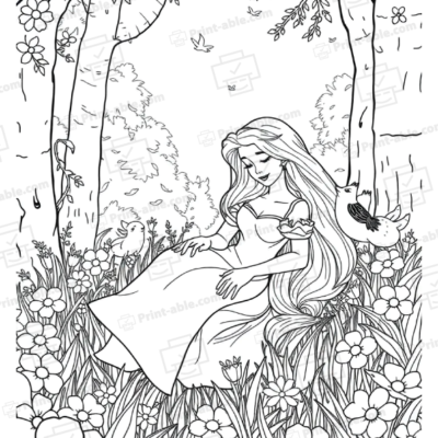 Sleeping Beauty Coloring Page