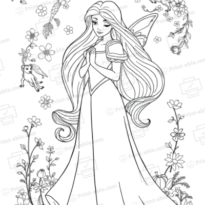 Sleeping Beauty Coloring Page