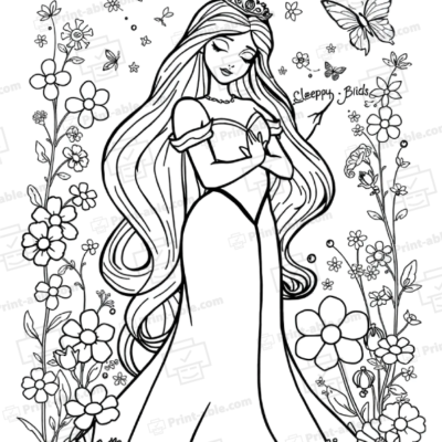 Sleeping Beauty Coloring Page