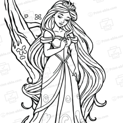 Sleeping Beauty Coloring Page