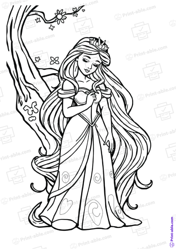 Sleeping Beauty Coloring Page