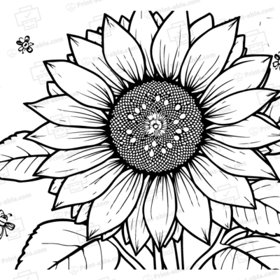 Sunflower Coloring Page