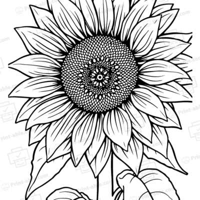 Sunflower Coloring Page