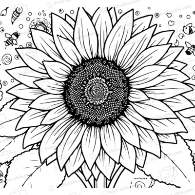 Sunflower Coloring Page