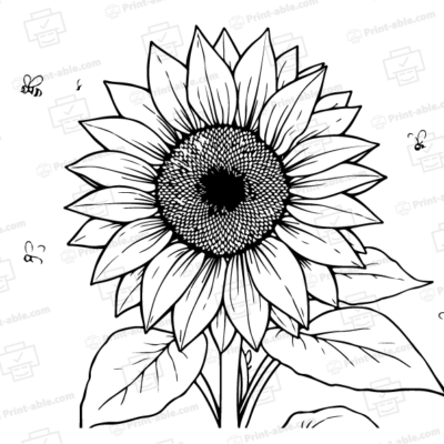 Sunflower Coloring Page