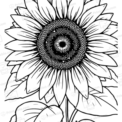 Sunflower Coloring Page