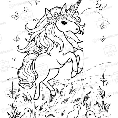 Unicorn Coloring Page