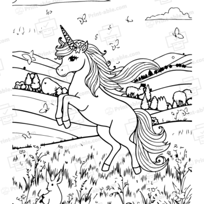 Unicorn Coloring Page
