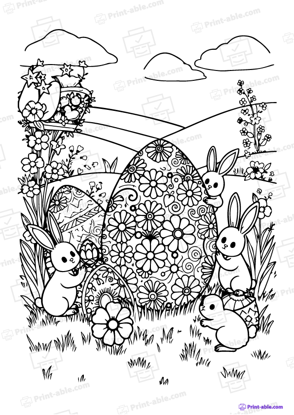 Easter Coloring Page