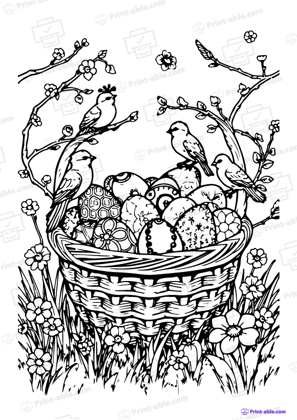 Easter Coloring Page