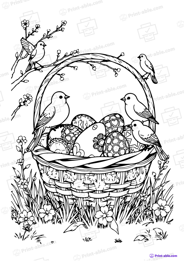 Easter Coloring Page