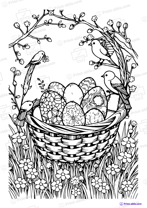Easter Coloring Page