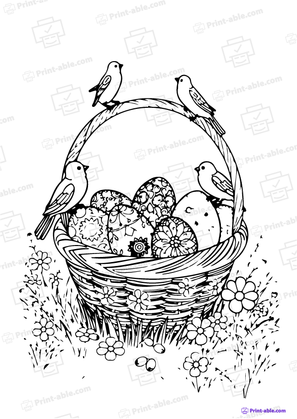 Easter Coloring Page