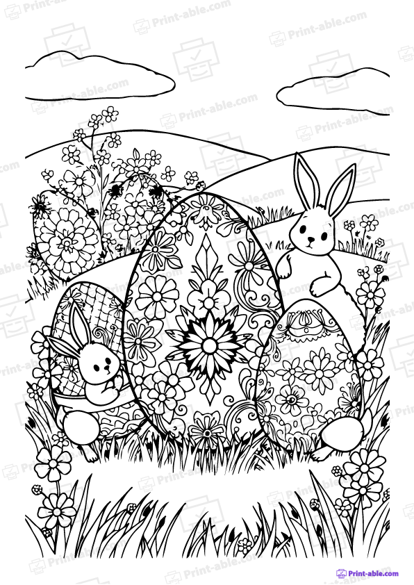 Easter Coloring Page