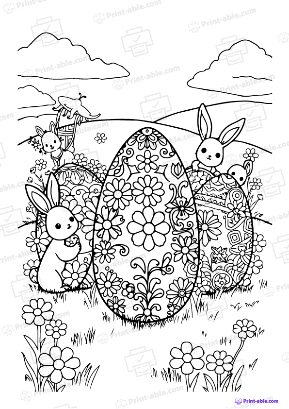 Easter Coloring Page