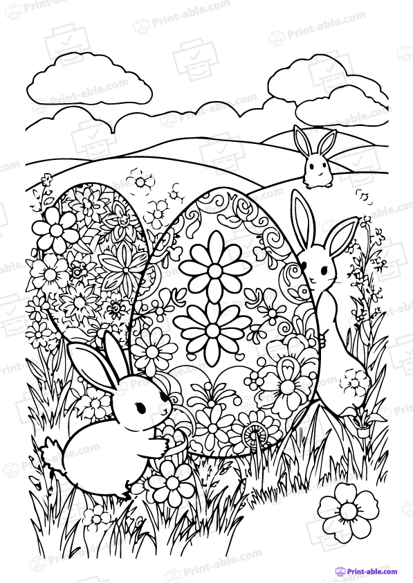 Easter Coloring Page