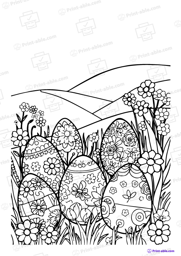 Easter Coloring Page