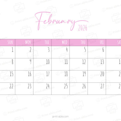 February 2026 Calendar