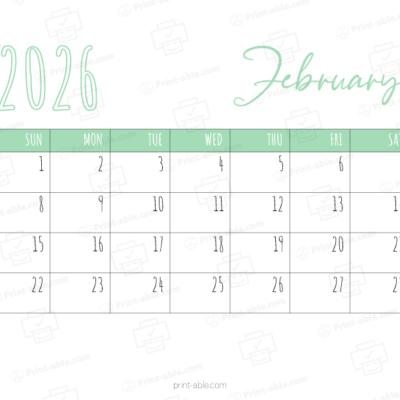 February 2026 Calendar