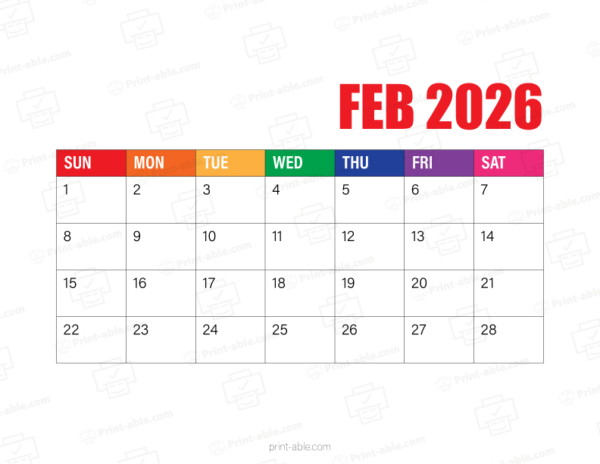 February 2026 Calendar