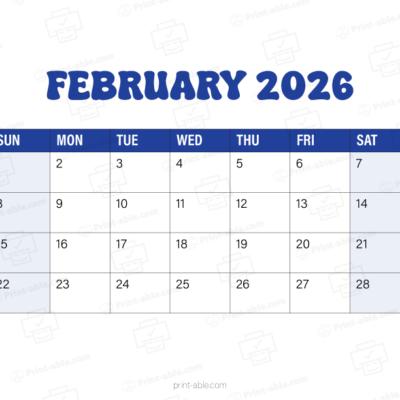 February 2026 Calendar