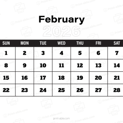 February 2026 Calendar