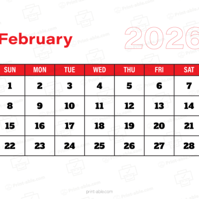 February 2026 Calendar