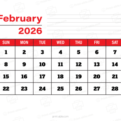 February 2026 Calendar