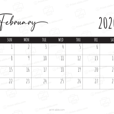 February 2026 Calendar