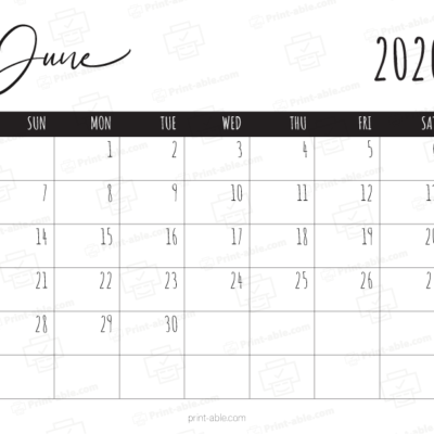 June 2026 Calendar